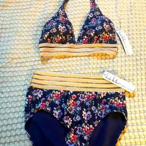 NWT Nicole Miller floral bikini